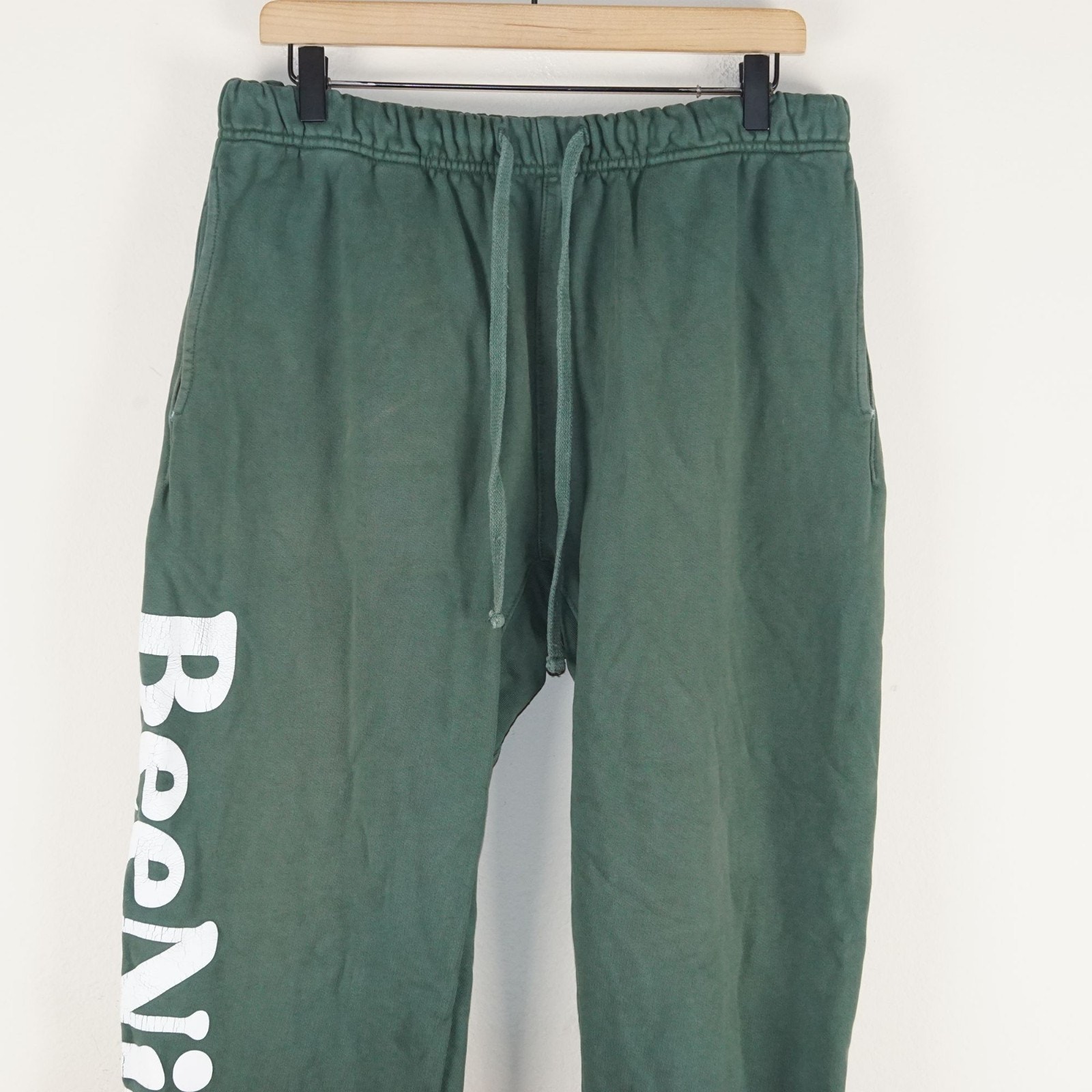 Sneaker Politics Bee Nice Green Cotton Sweatpants Mens Sz L — image 2 of 8